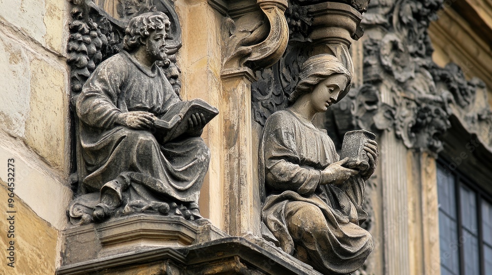 A close-up of the intricate details on the fade of St. Nicholas Church in Prague's Lesser Town. A close-up of the intricate details on the fade of St. Nicholas Church in Prague's Lesser Town.