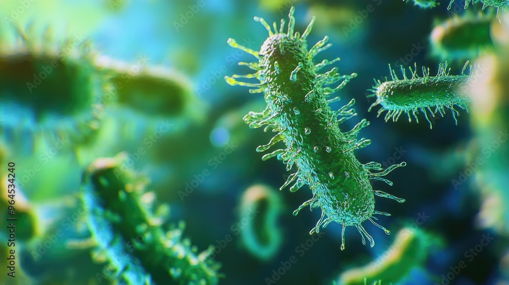 Close-up of germs with ample room for text Close-up of germs with ample room for text