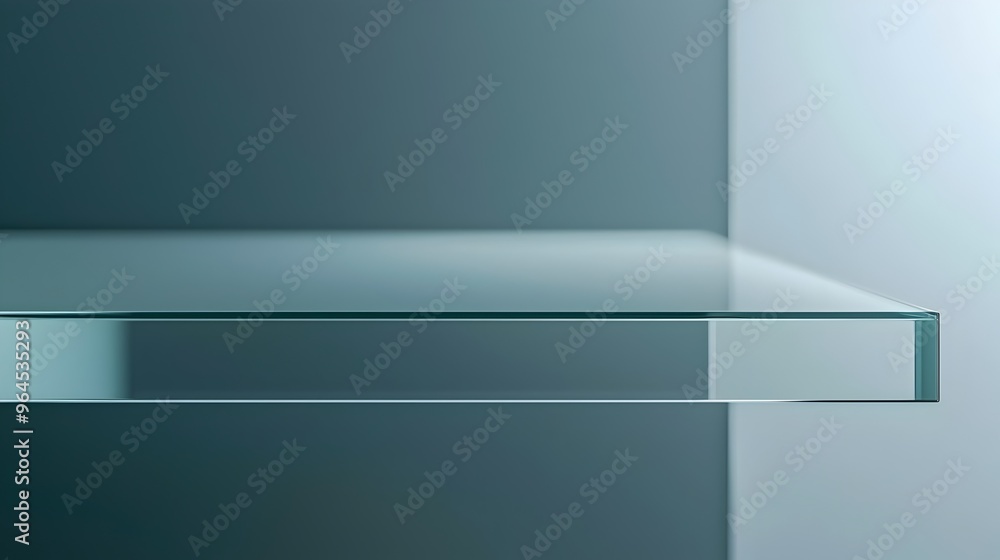 Transparent Glass with Subtle Bevel Edges Centered Copy Space Elegant Modern Luxurious Design Transparent Glass with Subtle Bevel Edges Centered Copy Space Elegant Modern Luxurious Design