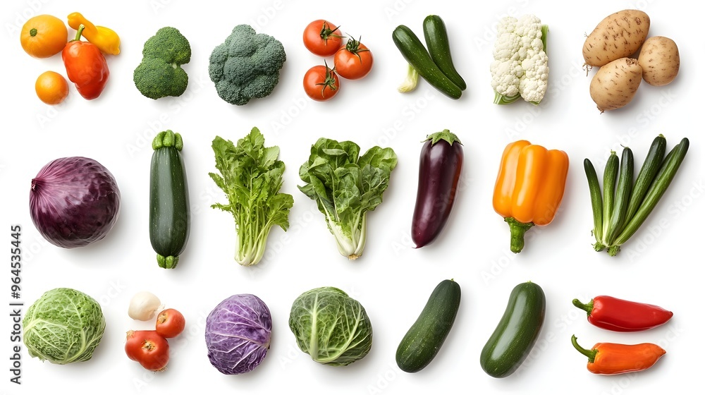 Set of the most commonly used vegetables in high quality on a white background, graphic resources Set of the most commonly used vegetables in high quality on a white background, graphic resources