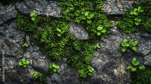 Organic Moss and Stone Textured Grounding Background with Earthy Tones and Natural Patterns