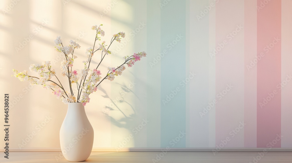 Serene Vase Harmony with Geometric Elegance Serene Vase Harmony with Geometric Elegance