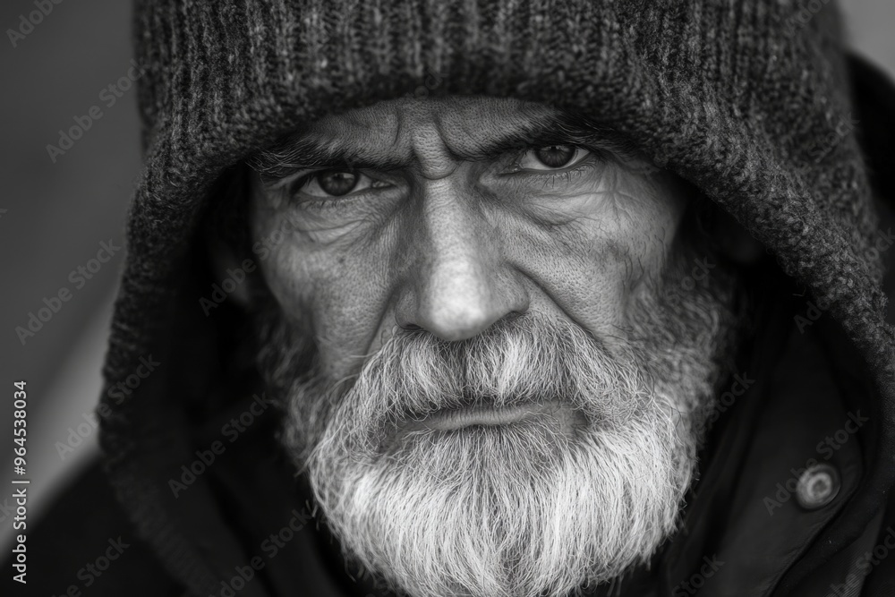 homeless person demonically inspired, with copy space homeless person demonically inspired, with copy space