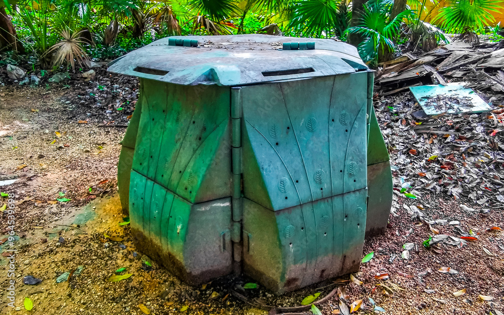 Composter Compost in the forest park in Mexico. Composter Compost in the forest park in Mexico.