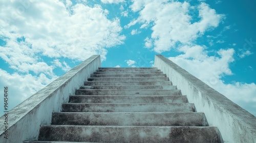 Concrete Stairway Leading to the Sky