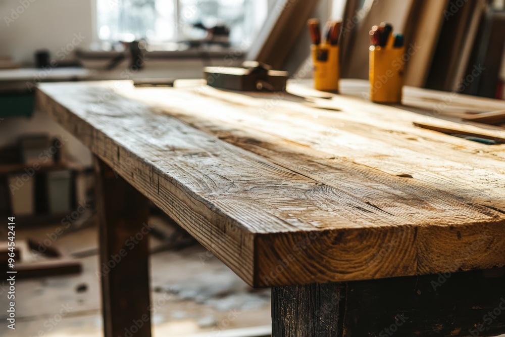 Rustic wooden table being assembled, DIY tutorial style photography, with copy space Rustic wooden table being assembled, DIY tutorial style photography, with copy space