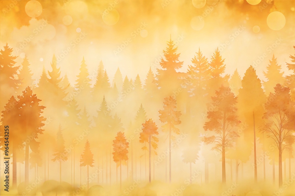 Peaceful landscape of autumn forest on a sunny day Peaceful landscape of autumn forest on a sunny day