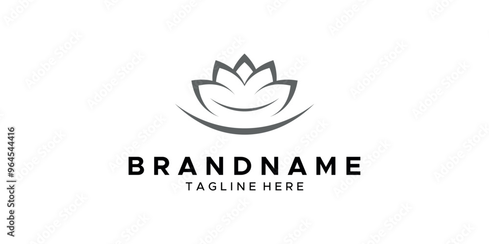 Fototapeta premium a lotus themed graphic image, white background. vector graphic base.