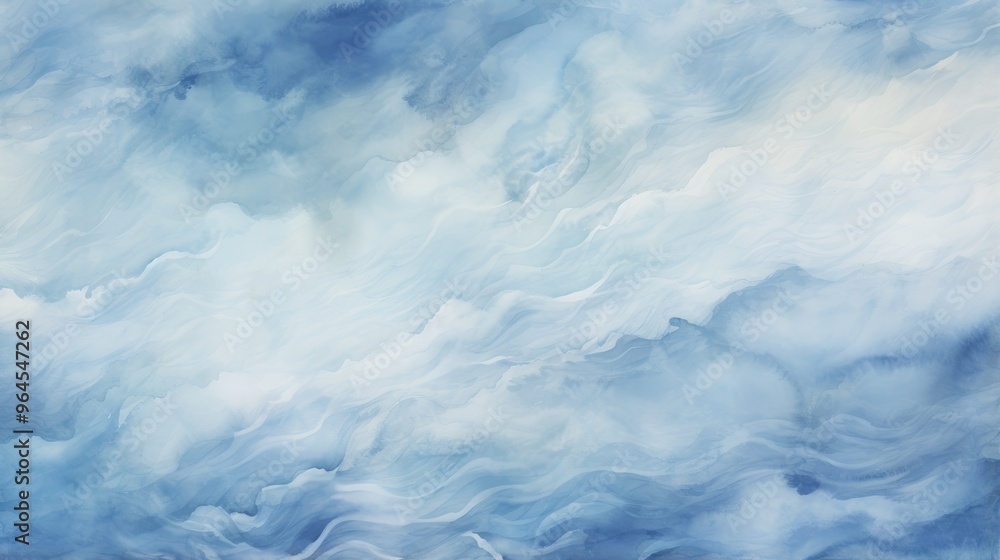 A serene watercolor background featuring soft blue and white waves, evoking tranquility and calmness. A serene watercolor background featuring soft blue and white waves, evoking tranquility and calmness.