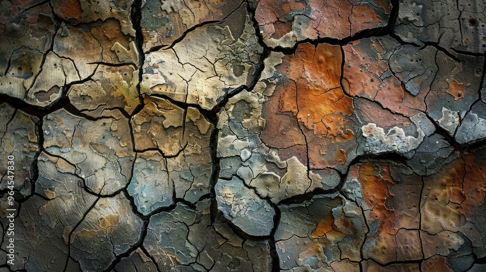 Crackled texture in abstract form Crackled texture in abstract form