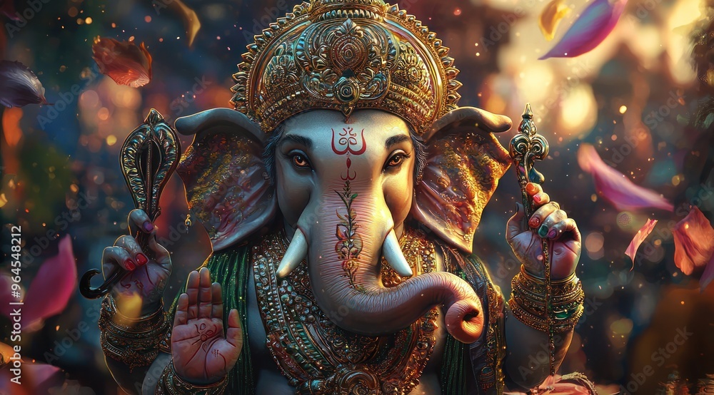 Fototapeta premium Lord Ganesha, generative AI