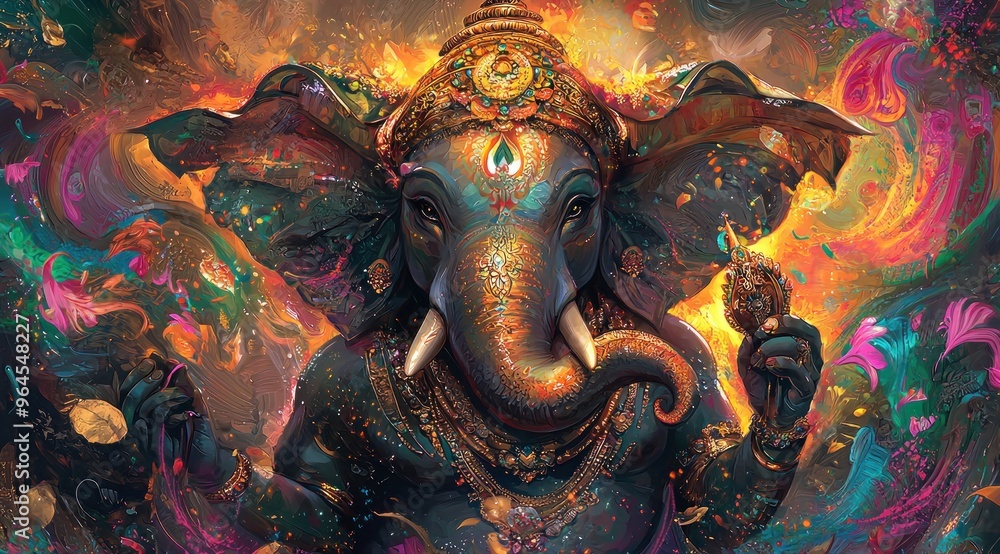 Obraz premium Lord Ganesha, generative AI