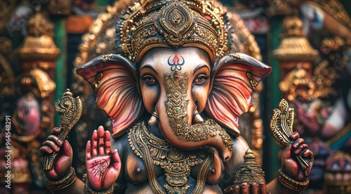 Wallpaper Mural Lord Ganesha, generative AI Torontodigital.ca