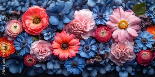 Wallpaper Mural Vibrant assorted flowers in a stunning colorful arrangement. Torontodigital.ca