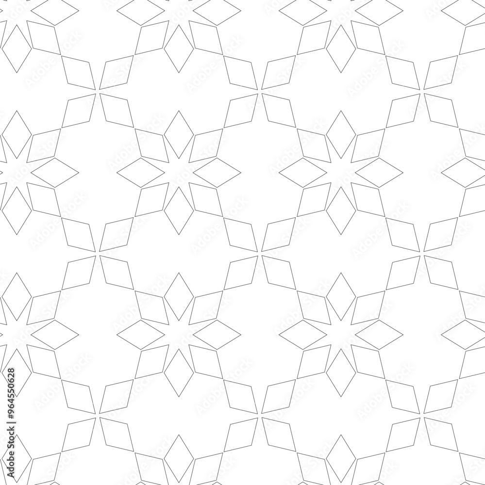Abstract geometric pattern with crosses, stripes, lines. Seamless vector background. White and black ornament. Modern reticulated graphic design. Abstract geometric pattern with crosses, stripes, lines. Seamless vector background. White and black ornament. Modern reticulated graphic design.