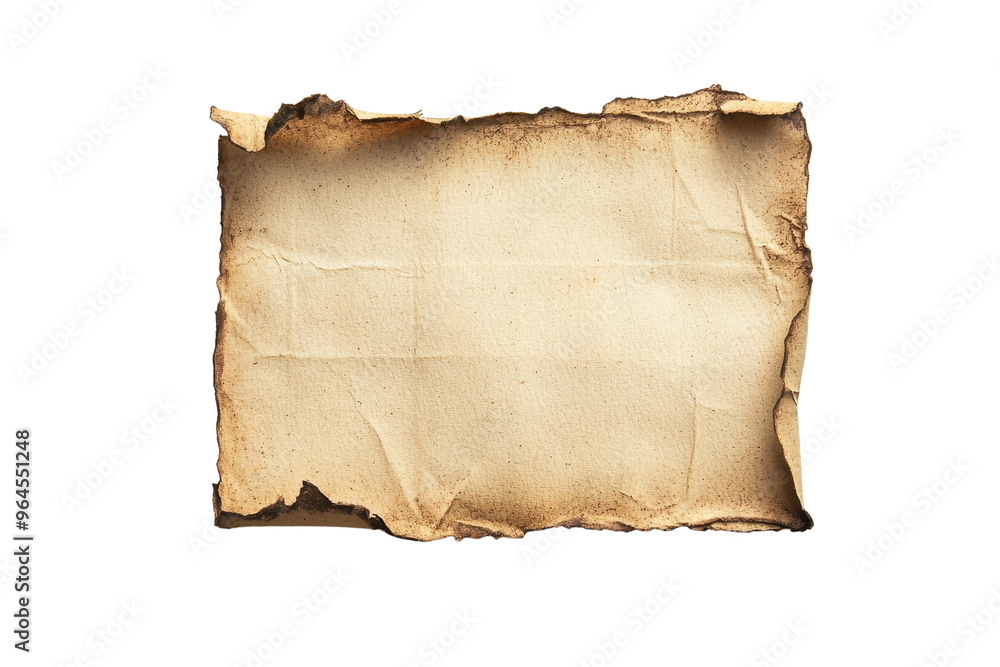 Aged and burnt edge parchment paper, isolated on transparent background. perfect for vintage designs and invitations. Aged and burnt edge parchment paper, isolated on transparent background. perfect for vintage designs and invitations.
