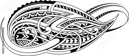 Polynesian style tattoo design