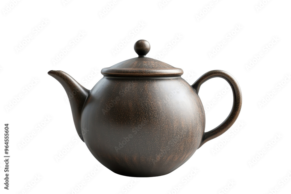 Elegant ceramic teapot with a rustic finish, features a gently curved handle and lid, ideal for brewing traditional and herbal teas. Elegant ceramic teapot with a rustic finish, features a gently curved handle and lid, ideal for brewing traditional and herbal teas.
