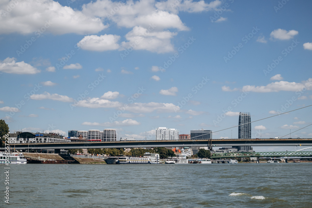 View of the modern part of Bratislava from the Danube