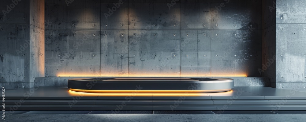 Mockup of a podium with a built-in ventilation system. Mockup of a podium with a built-in ventilation system.