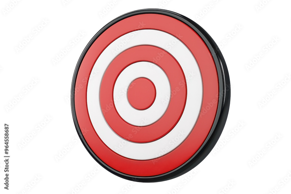 Red and white bullseye target isolated on a transparent background. Perfect symbol for precision, focus, and aiming at goals. Red and white bullseye target isolated on a transparent background. Perfect symbol for precision, focus, and aiming at goals.