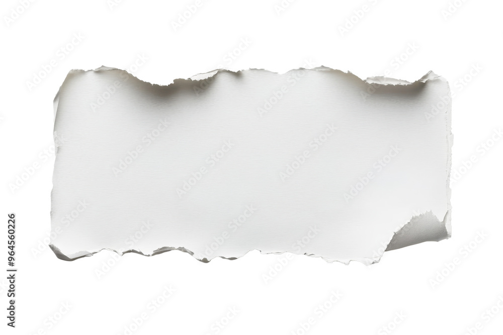Torn piece of white paper isolated on transparent background. Perfect for text insertion or creative projects, with realistic tear edges. Torn piece of white paper isolated on transparent background. Perfect for text insertion or creative projects, with realistic tear edges.