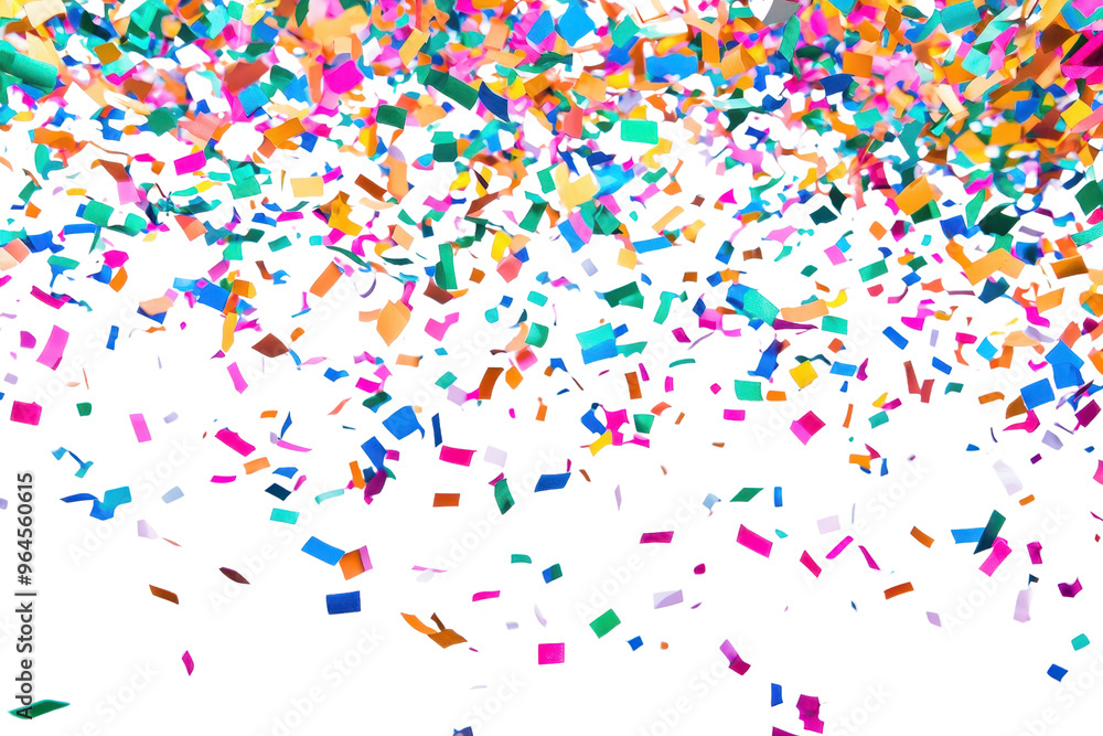 Vibrant and colorful confetti pieces scattered on a transparent background. creating a festive and celebratory atmosphere. Perfect for party visuals. Vibrant and colorful confetti pieces scattered on a transparent background. creating a festive and celebratory atmosphere. Perfect for party visuals.