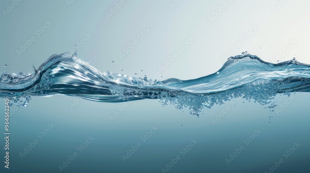 A graceful water wave flows smoothly, showcasing its elegant curves and splashes. The tranquil setting enhances the beauty of the natural movement and clarity A graceful water wave flows smoothly, showcasing its elegant curves and splashes. The tranquil setting enhances the beauty of the natural movement and clarity