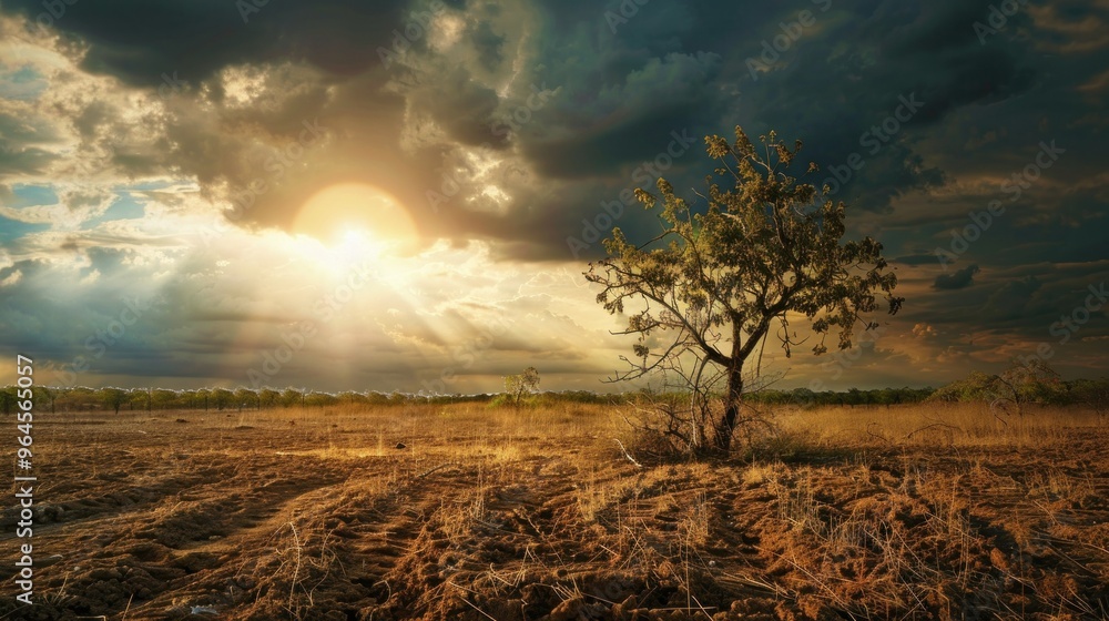 Obraz premium Collection spring, summer, autumn, fall, winter, monsoon, dry season, dry season, rainy season.