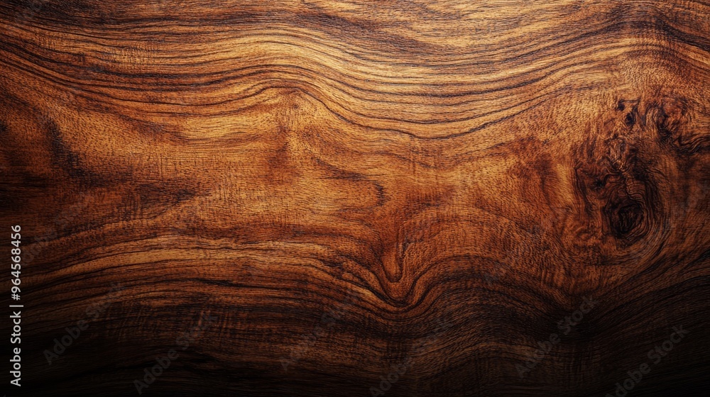 Fototapeta premium A close-up view of richly textured wood grain, showcasing natural patterns and colors.