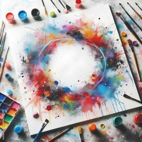 abstract background with paint