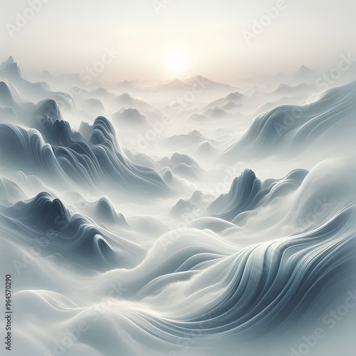 mountains in the morning