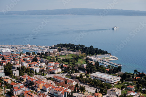 Fototapeta Naklejka Na Ścianę i Meble -  View of Split city coast, Croatia.