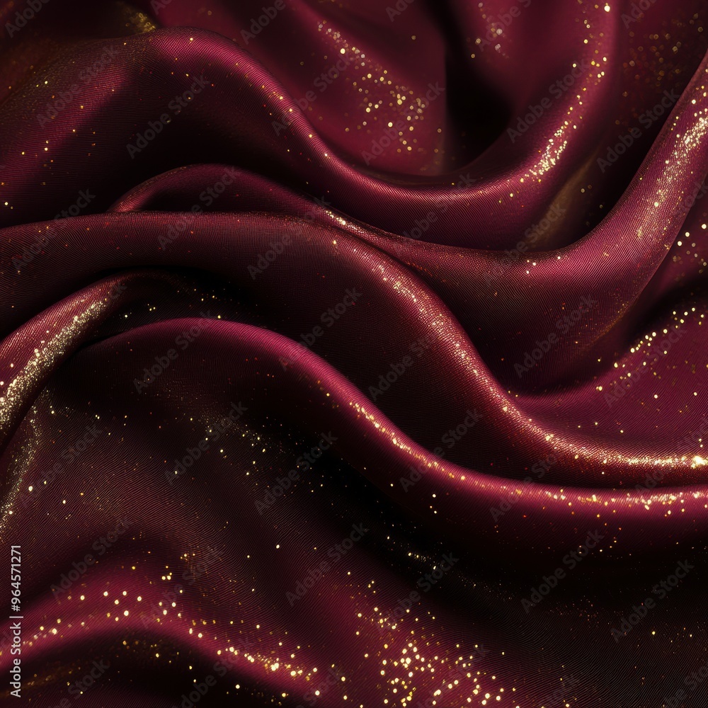 Luxurious Maroon and Gold Silk Fabric Background for Elegant Designs Luxurious Maroon and Gold Silk Fabric Background for Elegant Designs