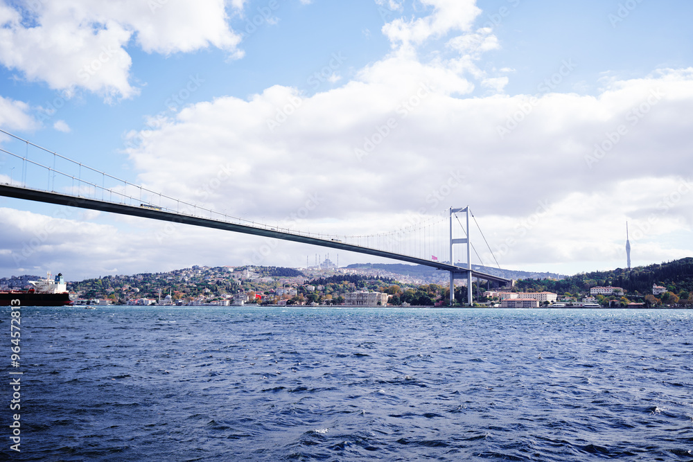 The Second Bosphorus Bridge or Fatih Sultan Mehmet Bridge, Istanbul The Second Bosphorus Bridge or Fatih Sultan Mehmet Bridge, Istanbul