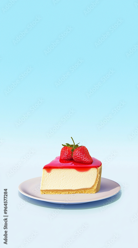 A big and bold fluffy cold cheesecake piece A big and bold fluffy cold cheesecake piece