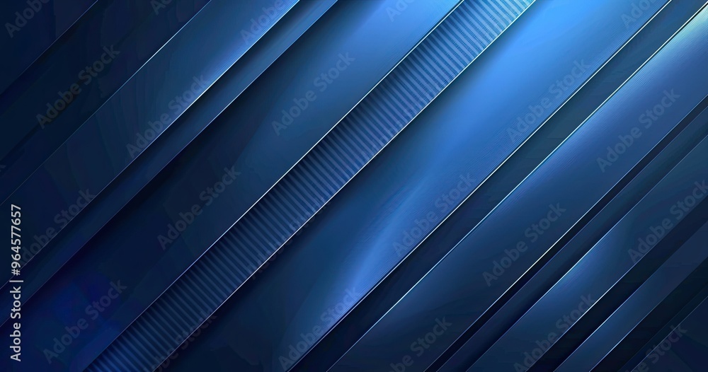 Obraz premium A sleek, abstract background featuring layered blue stripes with varying textures and shades, ideal for digital designs.