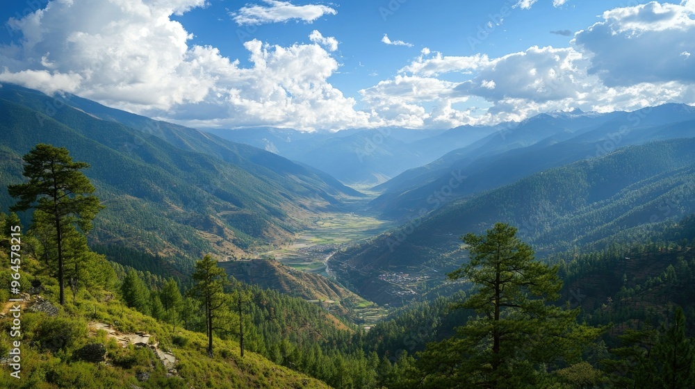 The breathtaking view from Tiger's Nest Monastery, with the vast expanse of the Paro Valley stretching out below. The breathtaking view from Tiger's Nest Monastery, with the vast expanse of the Paro Valley stretching out below.