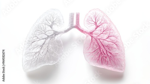 Asymmetry in Lung Lobes, Discuss the asymmetry in the number of lung lobes, where the right lung has three lobes and the left lung has two lobes to accommodate the heart. photo