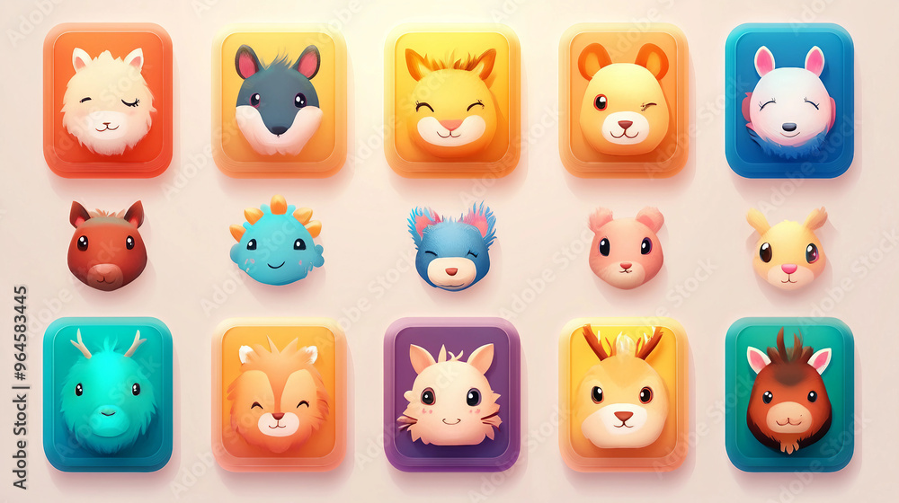 Animal Icon Set - Cute and Colorful Collection of Wildlife Symbols for Design Projects Animal Icon Set - Cute and Colorful Collection of Wildlife Symbols for Design Projects