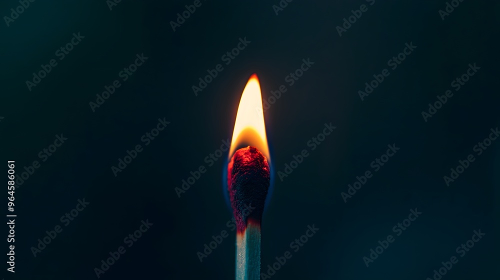 Phosphorus Match: A close-up of a lit match head, with the red phosphorus igniting and a small flame, set against a dark background.
Phosphorus Match: A close-up of a lit match head, with the red phosphorus igniting and a small flame, set against a dark background.