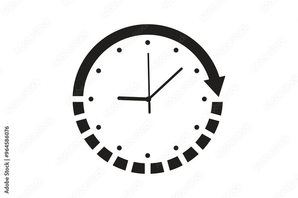 Clock icon in trendy flat style isolated on background. Clock icon page symbol for your web site design Clock icon logo, app, UI. Clock icon Vector illustration Clock icon in trendy flat style isolated on background. Clock icon page symbol for your web site design Clock icon logo, app, UI. Clock icon Vector illustration