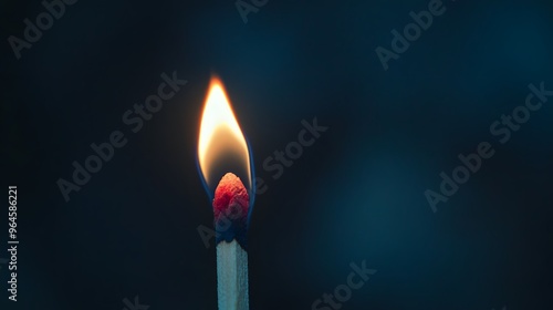 Phosphorus Match: A close-up of a lit match head, with the red phosphorus igniting and a small flame, set against a dark background. 