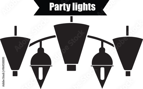 Party Lights Abstract Silhouette Vector Graphics Pack
