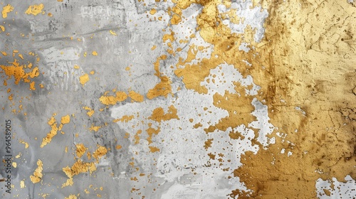 Golden and white concrete wall texture or grunge background