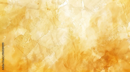 A magnificent texture of a golden watercolor forms a captivating background. The golden hue shimmers and glows, creating a luxurious and warm feel. The texture is rich and unique, with the watercolor 