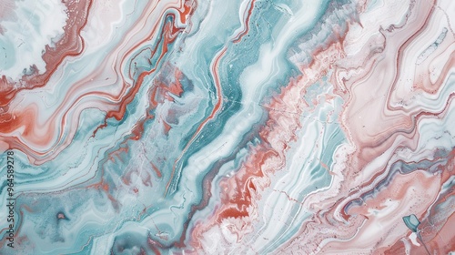 A captivating texture of marble forms a colorful background. The marble shows unique patterns and swirls, with a variety of colors blending together. This background has a rich and luxurious feel, wit