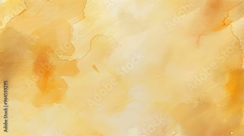 A magnificent texture of a golden watercolor forms a captivating background. The golden hue shimmers and glows, creating a luxurious and warm feel. The texture is rich and unique, with the watercolor 