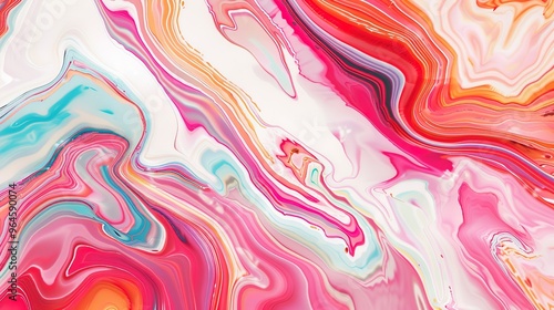 A captivating texture of marble forms a colorful background. The marble shows unique patterns and swirls, with a variety of colors blending together. This background has a rich and luxurious feel, wit