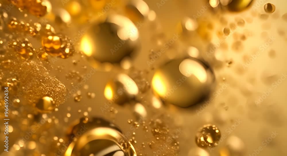 Champagne golden bubbles flowing macro champagne bubbles texture on soft gold background video Celebrate background 4k animation Champagne golden bubbles flowing macro champagne bubbles texture on soft gold background video Celebrate background 4k animation